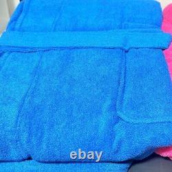 Yves Saint Lauren YSL Pair Bathrobe Blue Pink Gown Coat Cotton 100% Size L, M