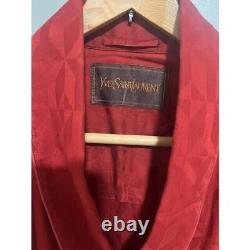 Yves Saint Laurent Men's Bathrobe Free Size Red Length 126cm Unused